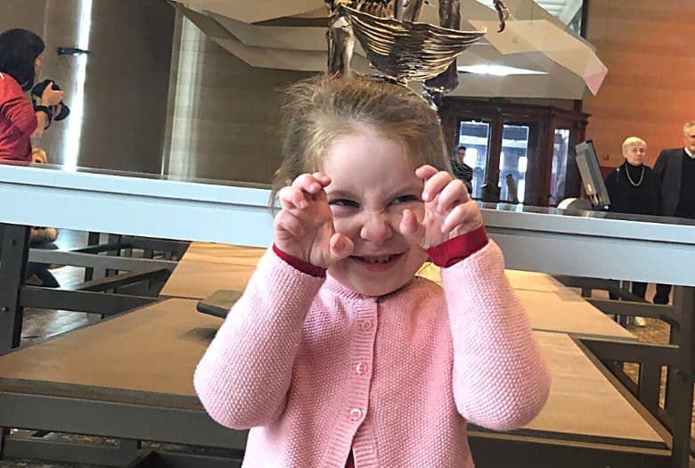 Our LDA, when she was younger, imitating Stan the T.rex.