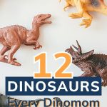 12 dinosaurs every Dinomom needs to know: learn about dinosaurs such as Spinosaurus, Triceratops, Brontosaurus and Allosaurus (all pictured) and how to recognise them