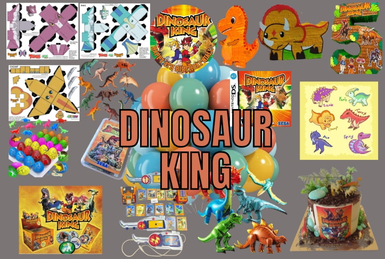 Fans of the game or series will love a Dinosaur King party. And they probably already have playing cards or the like that you can use as decor. Check out the caption for more ideas.